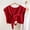 2-Red, variant on Ersazi Women'S Solid Color Knitted Outwear Shawl Winter False Collar Decorative Kangshi Lap Shoulder Fashion Scarf Silk Scarves Brown