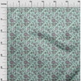 thumbnail image 3 of oneOone Rayon Light Blue Fabric Asian Suzani Craft Projects Decor Fabric Printed By The Yard 56 Inch Wide, 3 of 5