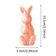 thumbnail image 3 of Ceramic Rabbit Figurine Bunny Statue for Home Decor,Easter Bunny Decorations for Tabletop Mantel Shelf, Cute Porcelain Rabbit Tabletop Ornament, Spring Easter Bunny Figurine for Centerpiece,5.12 Inch, 3 of 4