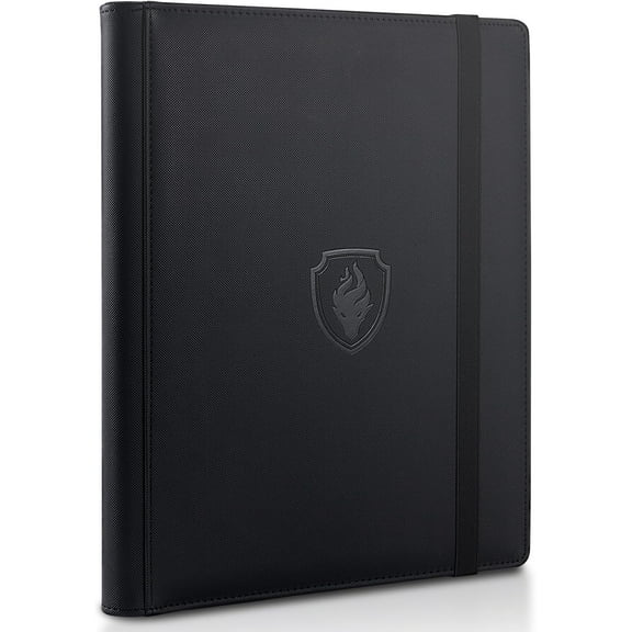 Trading Card Binder 9 Pocket, PU Cover Card Collection Binder for 360 Cards, Premium Card Book, Sturdy Card Holder Folders, Card Album for YuGiOh, MTG, TCG, Game Cards & Sports Cards, Black