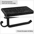 thumbnail image 4 of Uxcell 7.3"x4"x3.5" Toilet Paper Holder Aluminum Alloy Black, 4 of 6