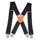 thumbnail image 5 of Tirantes para hombre resistentes con 4 clips y forma para bodas, uso informal y laboral. Marrón Negro, 5 of 9