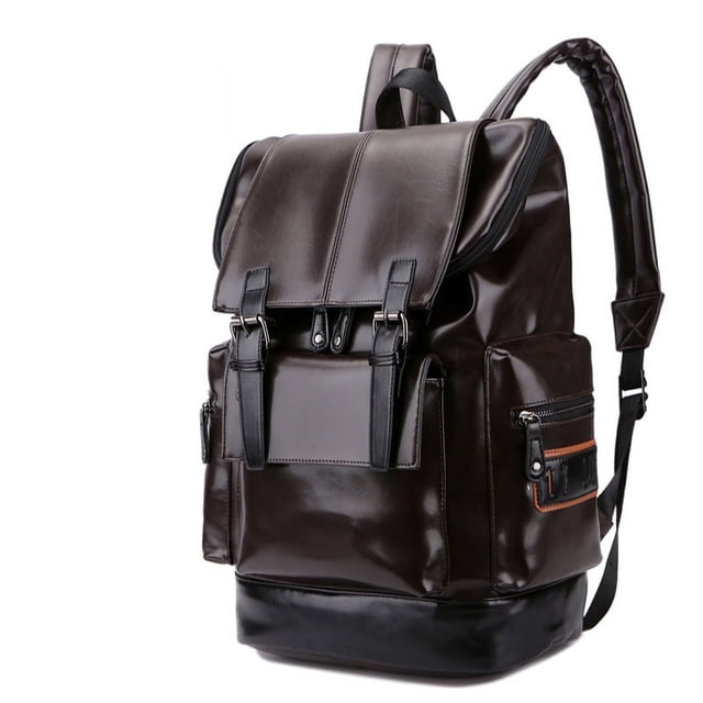 Vintage Leather Large Capacity Travel Backpack Laptop Backpack School Bag For College Student