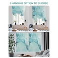 thumbnail image 4 of Turquoise Tie Up Curtains for Windows 45 Inch Length Balloon Curtains Kitchen Adjustable Balloon Window Shade Modern Marble Ink Painting Abstract Art Tie Up Valance Bathroom Curtain Window 34"x45", 4 of 6