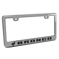 thumbnail image 1 of iPick Image for Ford Bronco in 3D on Silver Real 3K Carbon Fiber Finish ABS Plastic License Plate Frame, Official Licensed, 1 of 7