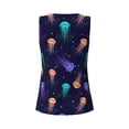 thumbnail image 5 of Picia Sea Jellyfish Pattern Women's Workout Tank Top,Breathable Activewear,Slim Fit Athletic Top,Versatile Workout Moisture-wicking top-X-Large, 5 of 9