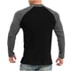 thumbnail image 4 of pstuiky manga larga para hombre, Suéter informal de moda para hombre, color liso, manga larga y cuello redondo. camisetas de hombre l, 4 of 5
