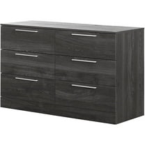 Bowery Hill 6 Drawer Double Dresser in Gray Oak