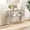 silver, clear, variant on Sumdeal 47 x 15.7 x 31.5 in Oval Console Table, 2-Tier Tempered Glass Entryway Table, Gold and Clear