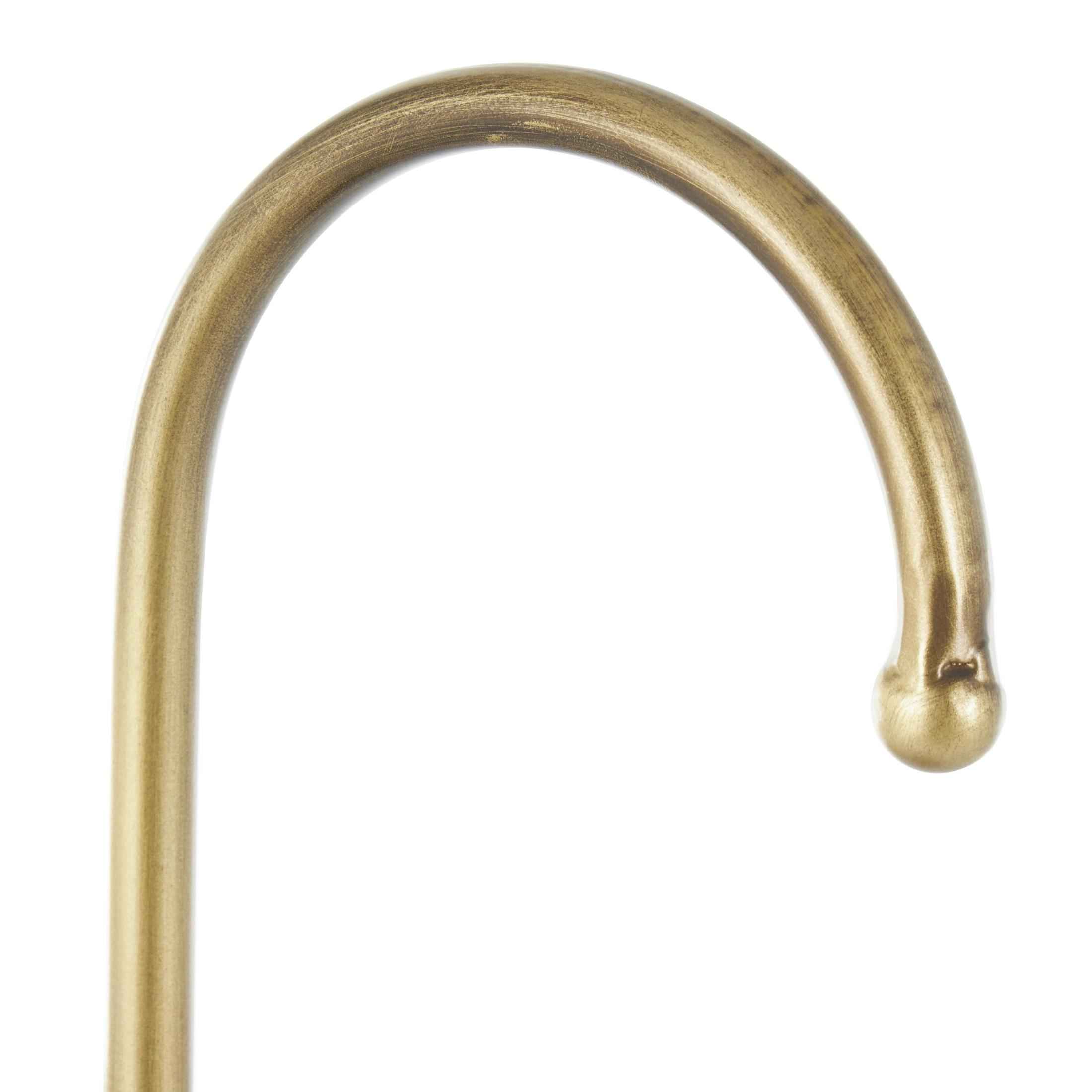 DecMode Gold Geometric Metal 2 Section Umbrella Stand with Umbrella Shaped Handle