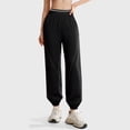 thumbnail image 6 of WRKEKC Solid Color Lounge Pants Women Elastic Waist Sweatpants Relaxed Fit Without Drawstring Casual Wide Leg Design Soft Stretch Material for Everyday Comfort, 6 of 8