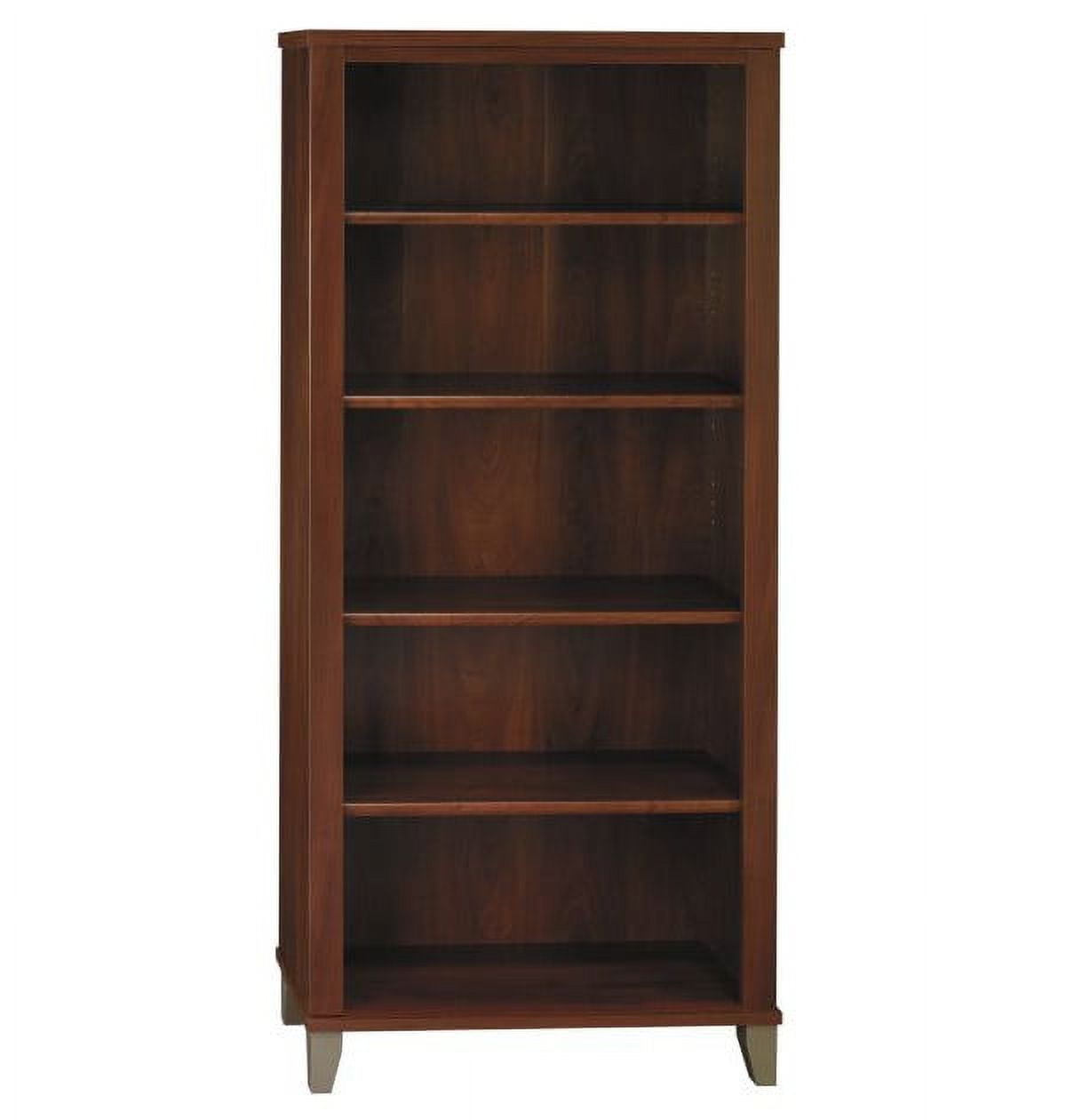 Bush Furniture Somerset 5 Shelf Tall Bookcase in Hansen Cherry Finish