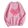 thumbnail image 2 of Xixinqiwan Women Valentine's Day Sweatshirt,Womens Cute Leopard Love Heart Valentines Shirt Gift Teacher Valentine Sweatshirt, 2 of 4