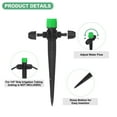 thumbnail image 2 of Uxcell 15 Pack Drip Irrigation Emitters 360 Degree 8 Holes for 1/4" Tubing Dark Green, 2 of 6