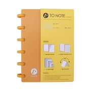 KW-trio Portable A6 Hardcover Loose Journal Notebook Refillable Writing Paper Mushroom Holes 6-Ring Binder Perfect for Travel Office Home School Students