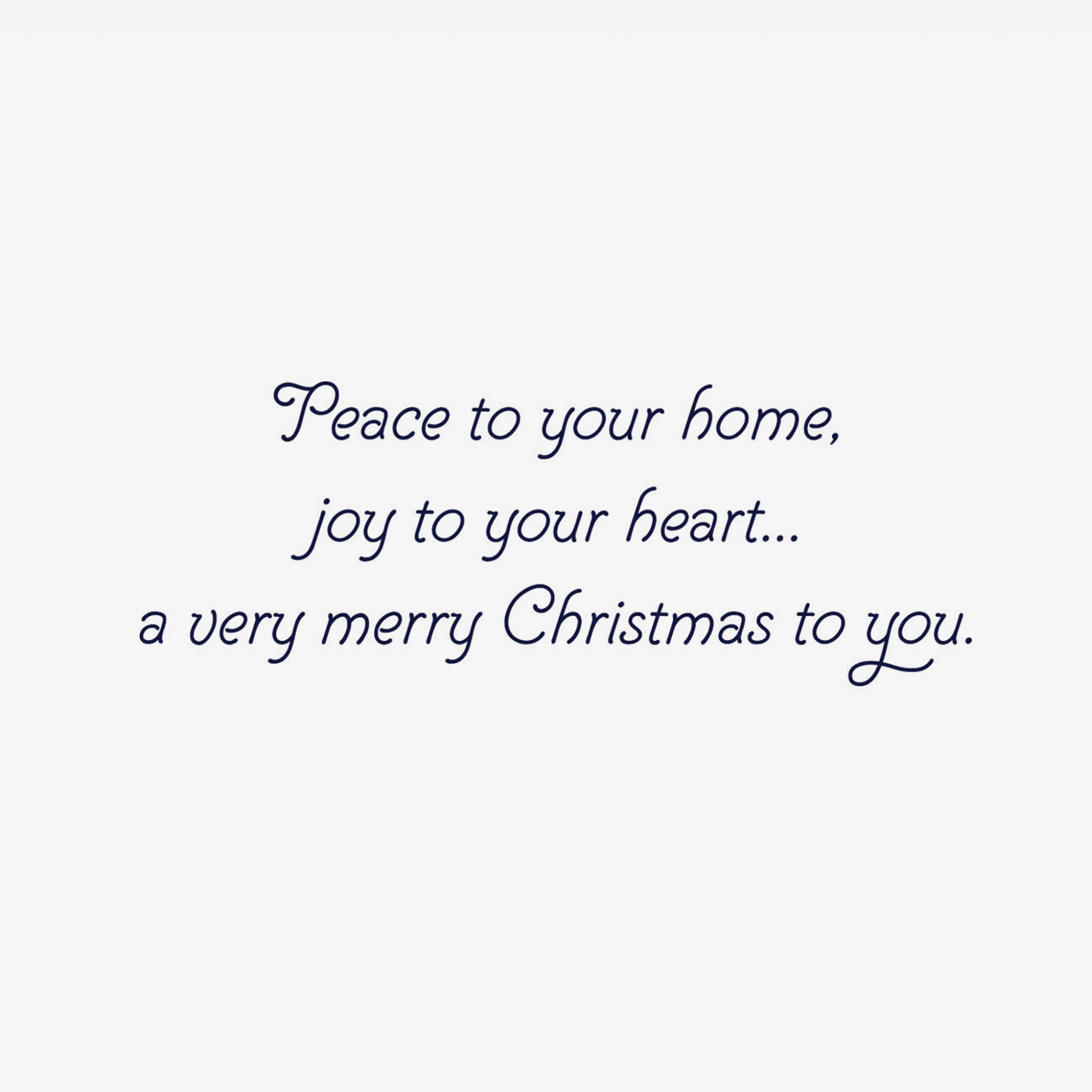 Hallmark Christmas Greeting Card (Peace and Joy Poinsettias and Cardinal)