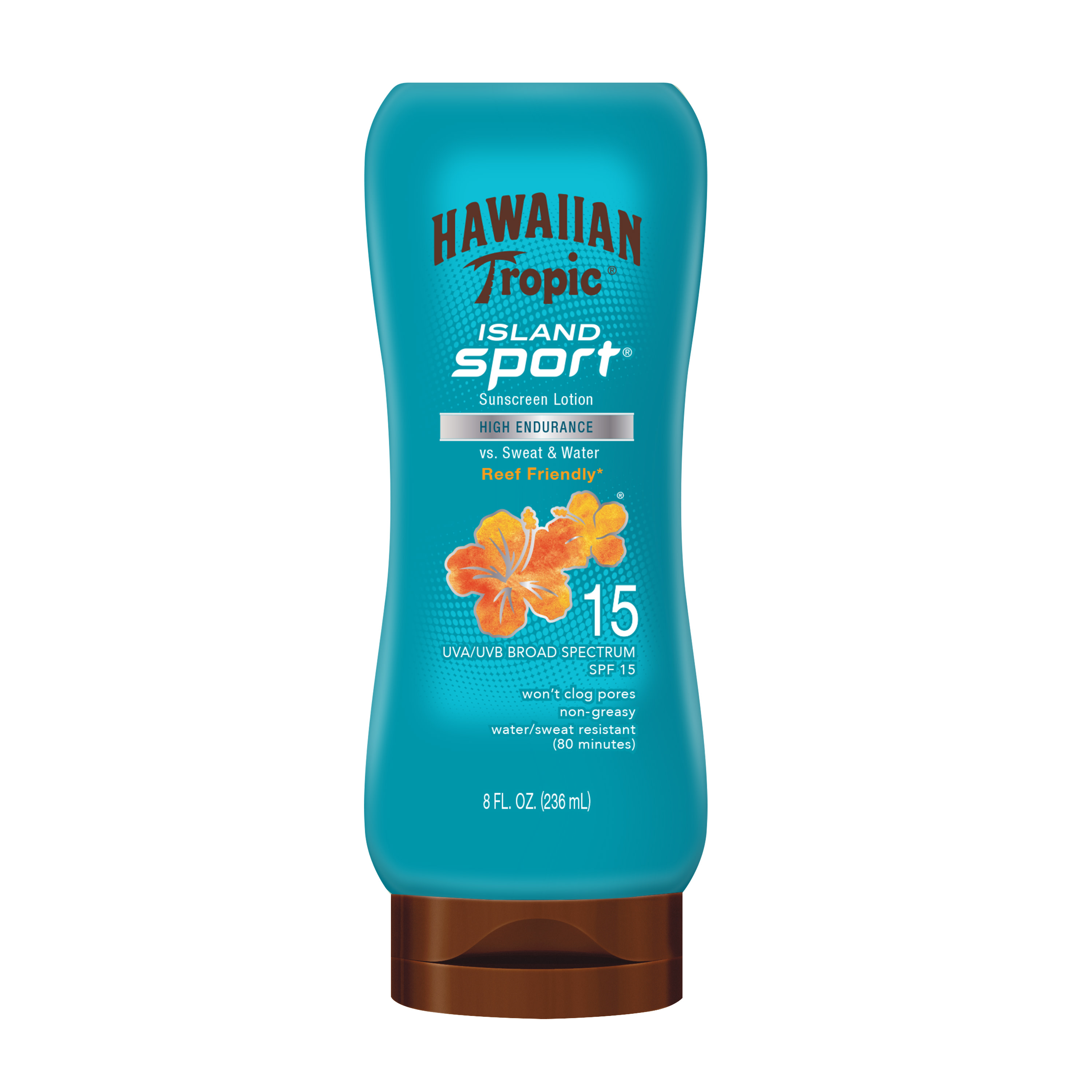 Hawaiian Tropic Island Sport Lotion Sunscreen SPF 15, 8 oz Walmart