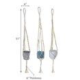 thumbnail image 3 of Macrame Pot Hanging - Set of 3, 3 of 5