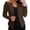 Coffee, variant on Women’s Casual V Neck Suit Jackets Long Sleeve Blazers Open Front Solid Work Tops Lightweight Office Shirts Dark Gray M