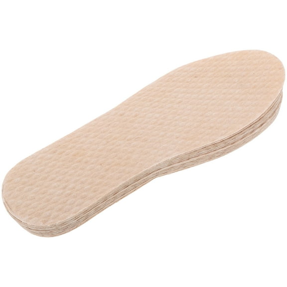 COSMOBETTY Barefoot Insoles Wood Pulp Men 20Pairs 10.6X3.5In