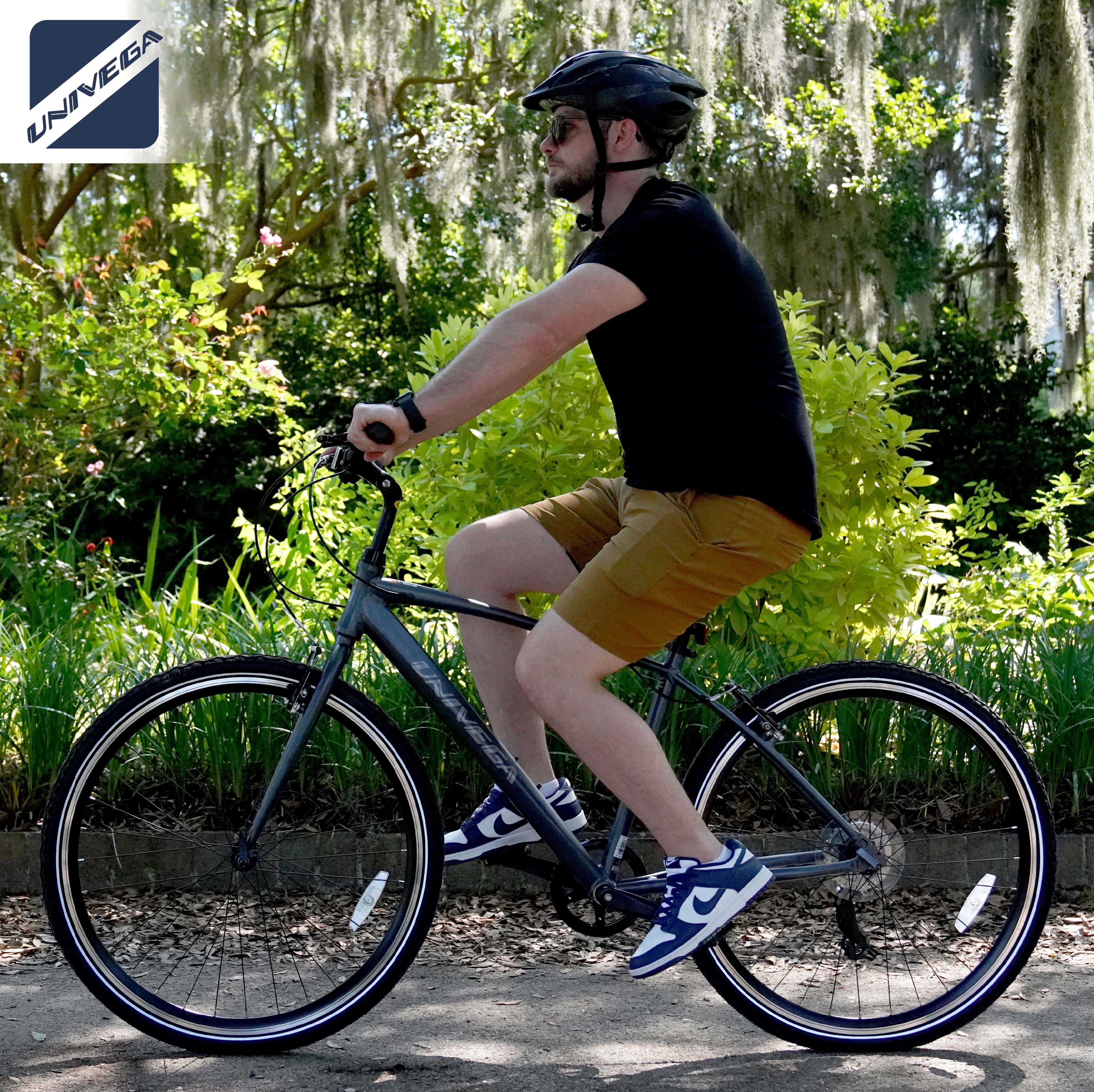 700C Univega Montega Step over Comfort Adult Bicycle, Medium Frame, Fits Rider 5'6" - 5'10", Unisex, Slate