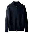 thumbnail image 5 of Wdgfv Men's Baseball Collar Zip Up Knit Sweater Coat Autumn Thickened Casual Outerwear Fashionable Jacket Top Comfortable Streetwear, 5 of 5