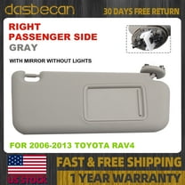Dasbecan Right Passenger Side Gray Sun Visor With Mirror For TOYOTA RAV4 2006-2013 74310-42452-B2 7431042452B2