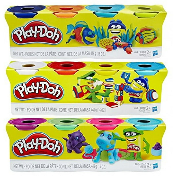 Play Doh 4 Pack Of Colors 3 Packs 12 Cans Total