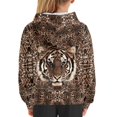 thumbnail image 6 of Xoenoiee Pullover Boys Hoodies Long Sleeve Top for Fall Winter Comfortable Loose Sportwear with Kangaroo Pocket for Kids Age 6-16 Years Athletic Wear, Tiger Print, M, 6 of 7