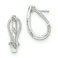 thumbnail image 1 of Boucles d'Oreilles en Or Blanc 14K avec Diamant et Dos Omega XE3054AA, 1 of 2