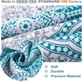 thumbnail image 6 of DriftAway Adrianne Damask and Floral Pattern Window Curtain Valance Single, 52" x 20", Teal Blue, 6 of 8