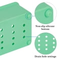 thumbnail image 4 of Linkidea Silicone Toothbrush Holder with Drainage Hole, Bathroom Drawer Organizer with Drying Diatomite Stone, Compatible with Extra Clean, Oral-B CrossAction Toothbrush (Green), 4 of 6