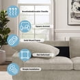 thumbnail image 6 of COSYJOY Living Room, Bedroom, 88.58"THREE Seater Sofa，Soft and Comfortable, Easy to Install, Detachable Sofa Mat and Cover(Beige), 6 of 8