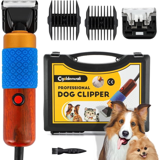 NestBright Dog Hair Clipper for Grooming 200W Pet Clipper Kit with Spare Blade, Low Noise&Vibration, Animal Grooming Trimmer for Cat Sheep Dog 110-240V