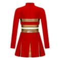 thumbnail image 2 of TiaoBug Girls Halloween Cheerleading Costume Crop Top with Mini Skirt Outfit High School Competition Dance Uniform Red 14, 2 of 7