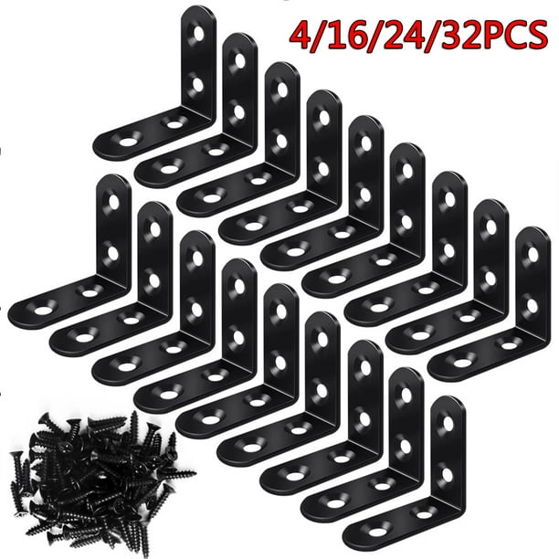 Angle Bracket Corner Bracket with Screw, Stainless Steel L Brackets for