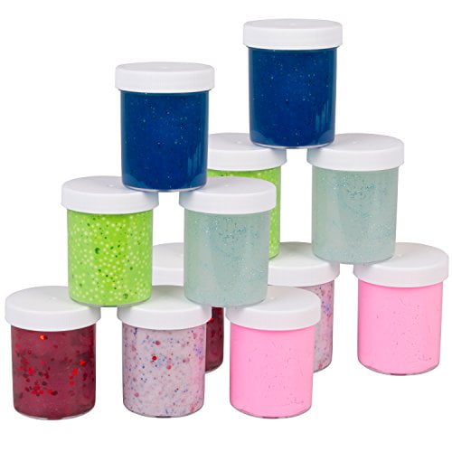 Slime Storage Jars 4oz (12 Pack) Maddie Rae's Clear Containers For