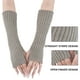 thumbnail image 3 of Guantes de invierno cálidos sobre el codo para mujer, guantes largos sin dedos con orificio para el pulgar, calentador de brazos de punto, 3 of 5