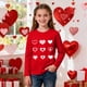 thumbnail image 1 of TaTaai Long Sleeve Crewneck Print Shirt, Valentine's Day Gift, Dressy Casual Round Neck Blouse, All Season Wear Gift, 1 of 7