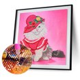 thumbnail image 2 of Cuadros Decorativos Sombrero Gato Animal Forma especial Taladro parcial Mosaico Imagen artística (YXC072) Likrtyny embutido en tela, 2 of 6