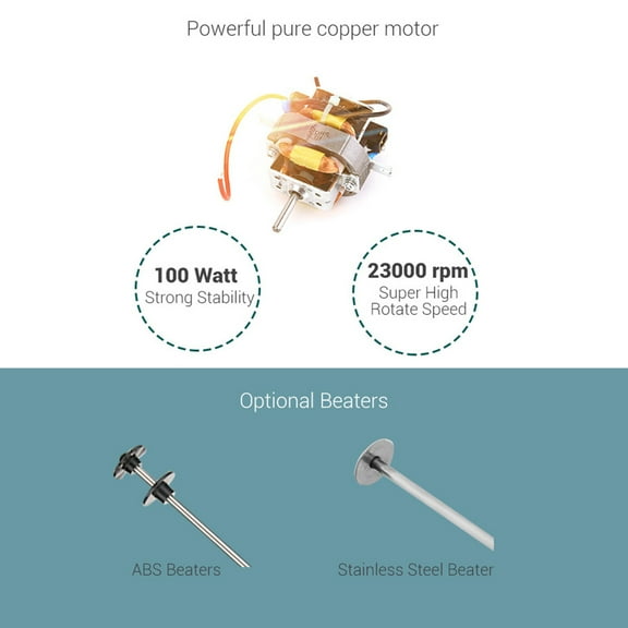 100W Milkshake Maker, Adjustable Speed, 16.91oz Capacity, DIY Milkshakes, Lattes, and Cocktails, Safe and Easy to Operate and Clean