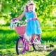 thumbnail image 5 of Children Bike Front Basket Bicycle Hanging Basket Bicycle PP Rattan Woven Basket with Adjustable Belts, 5 of 5