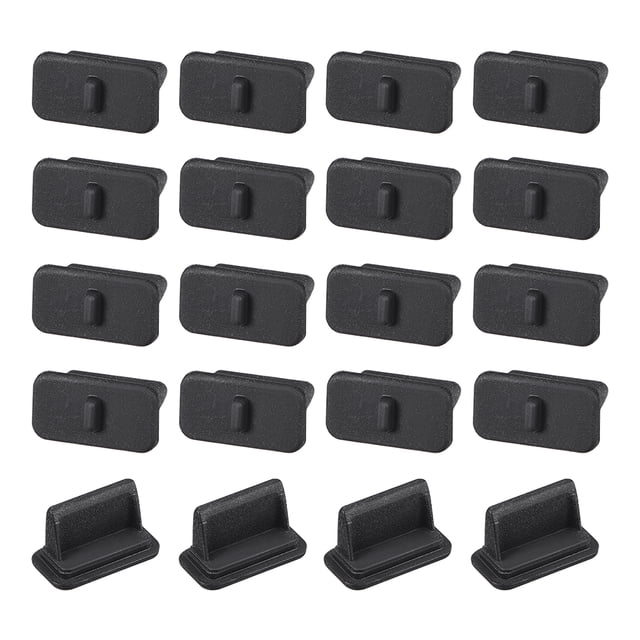 Tapa de silicona A3 para USB, tapón anti-polvo negro, 20 piezas