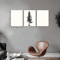 thumbnail image 3 of 2D Flat 3pcs, Bohemian Nordic style Art, Black and White Pine Tree Prints, Modern Forest Wall Decor, Minimalist Eclectic Art, Rustic Nature Deco 12*16inch*3pcs, 3 of 5