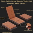 thumbnail image 4 of Decase Mag-Safe Case for Samsung Galaxy Z Fold 7,Detachable 2-in-1 Magnetic Card Wallet Case with Pop-Up Card Holder,Shockproof PU Leather Hybrid Cover,Wireless Charging Compatible,Brown, 4 of 10