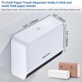 thumbnail image 3 of Dispensador de toallas de papel DUTYWORKS montado en la pared, blanco, 3 of 8