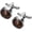 Brown, variant on Crystal Cufflinks, Copper Round Cuff Links for Men Business Groom Wedding Party Birthday