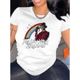 thumbnail image 1 of Camisetas con gráficos clásico para mujeres y adolescentes y niñas, playera de verano con estampado estéticoWomen's Casual Rainbow Graphic Tee - Comfy Crew Neck Short Sleeve T-Shirt, Perfect for Sum, 1 of 6