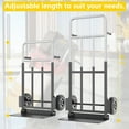 thumbnail image 4 of GIOTORENT Folding Hand Truck 600 lb Capacity, Heavy-Duty Convertible Dolly Cart with Telescopic Handle & Bungee Cords for Warehouse, Home, and Office Use, 4 of 7