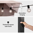 thumbnail image 5 of LAUSAINT HOME 10'x10' Outdoor Patio Gazebo, Heavy Duty Semi-Permanent Gazebo Tent with Double Roof, Mosquito Netting & Privacy Curtains, Metal Frame Backyard Canopy for Garden, Lawn, Party, Khaki, 5 of 11